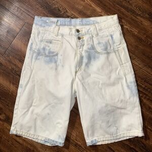 Vintage Guess Bleached Cotton Made In USA Shorts Men Size 32